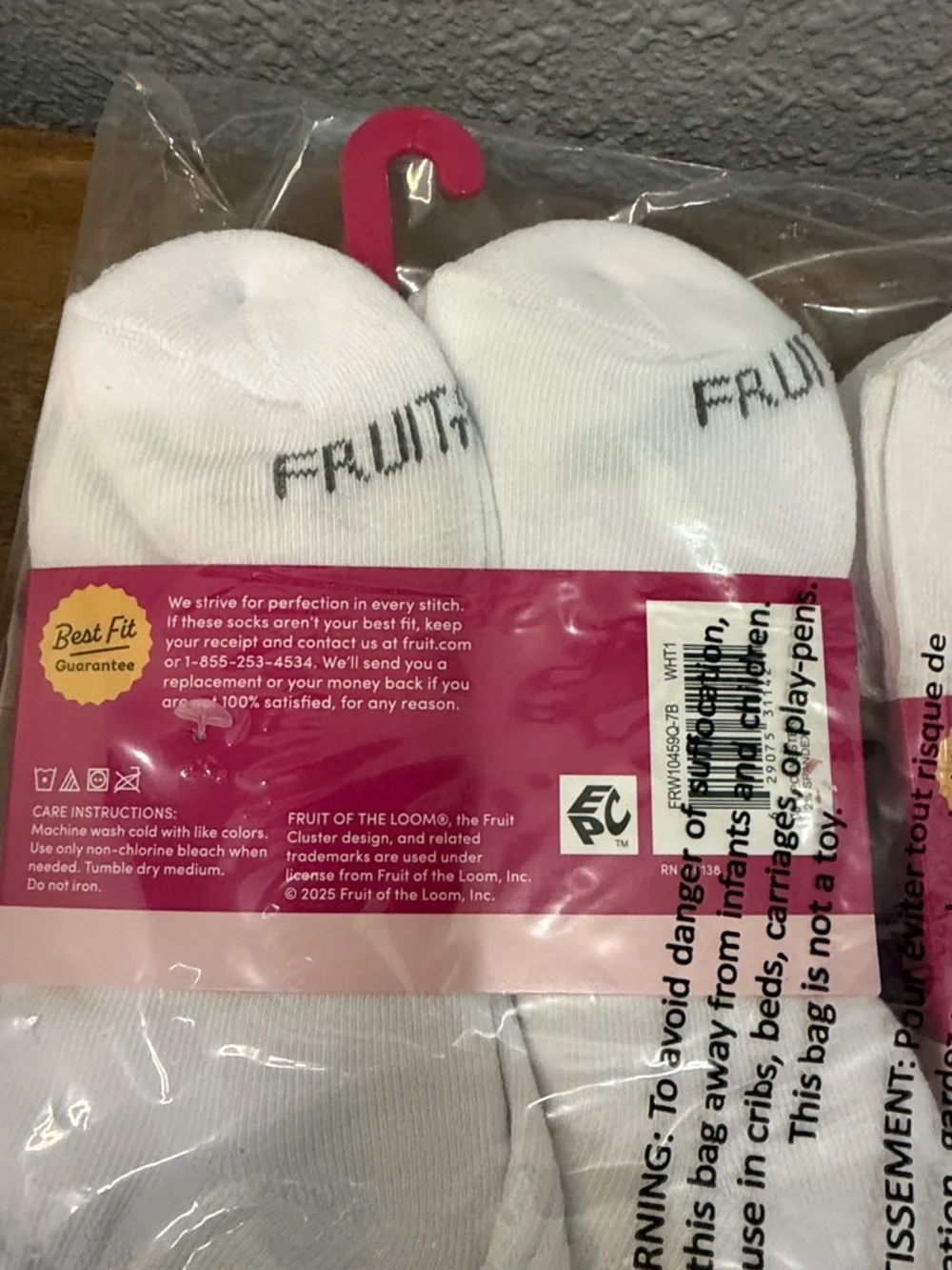 Women’s Fruit of the Loom White Ankle Athletic Socks 6 Pack +1 (2 packs)